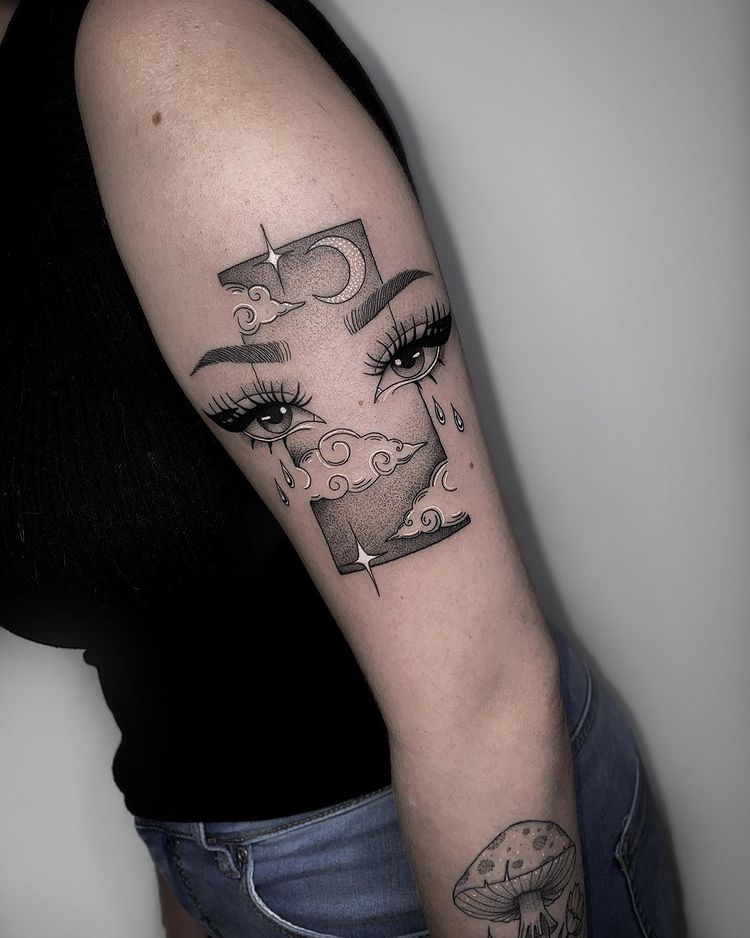 Cloud Arm Tattoo