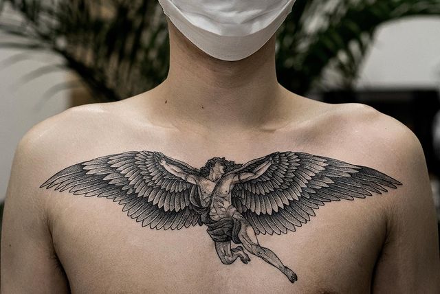 Icarus falling down tattoo idea | TattoosAI