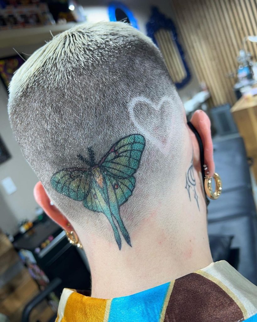 Moth Tattoo on Neck Guy | TikTok