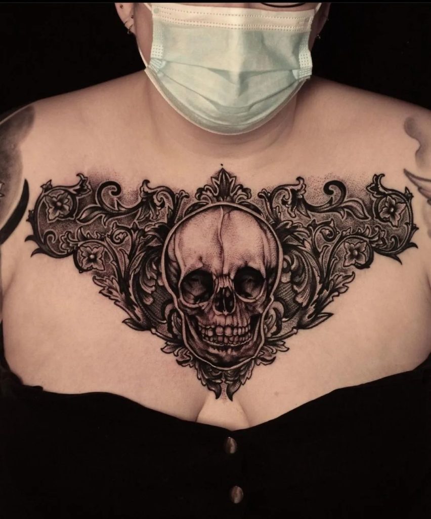 Stop Watch Roses Skull Eye Filigree Temporary Sleeve Tattoos| WannaBeInk.com
