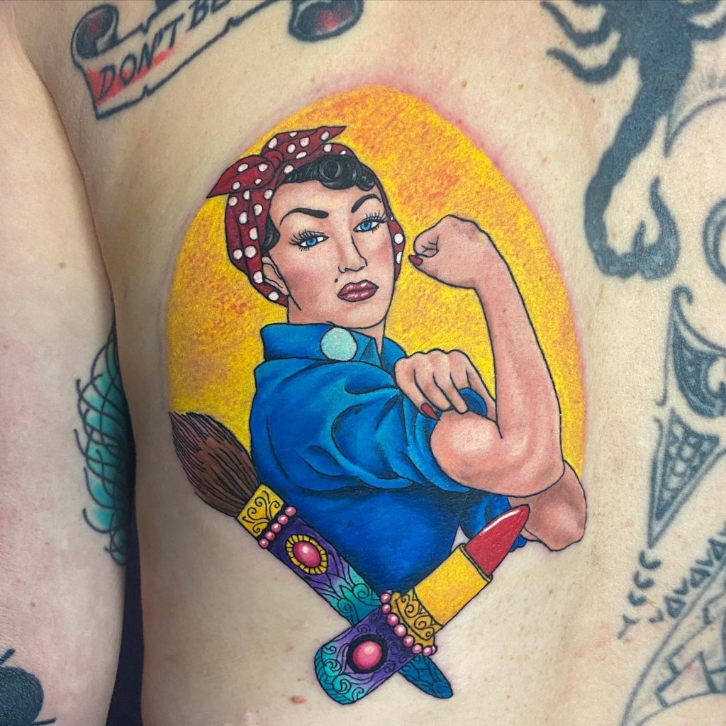 evil pin up girl tattoo designs