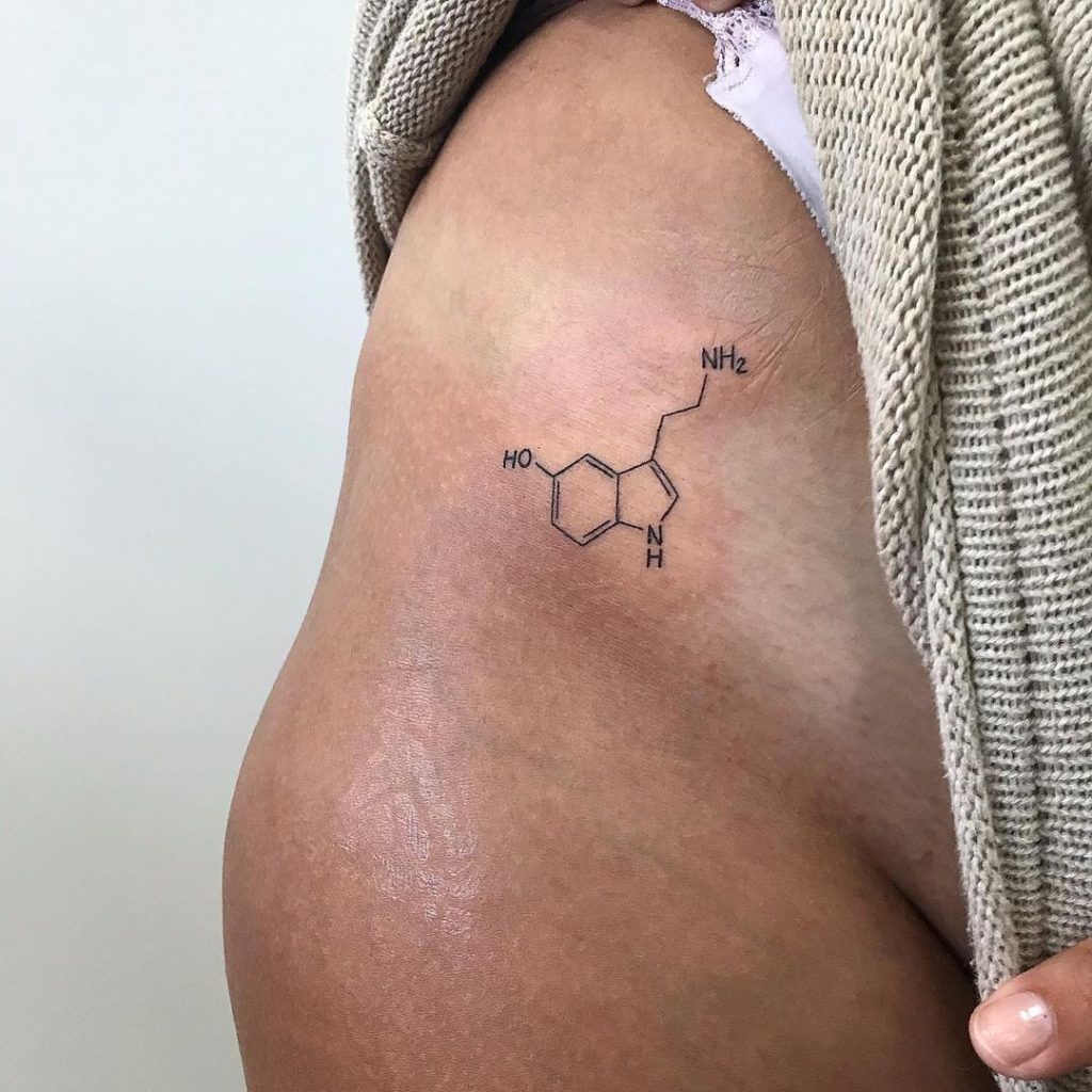 Serotonin Hip Tattoo